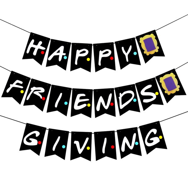 Happy Friendsgiving Banner Friendsgiving Banner Party Decorations, Happy Friendsgiving Party Decorations Happy Friendsgiving Sign for Friends Friendsgiving Thanksgiving Decorations