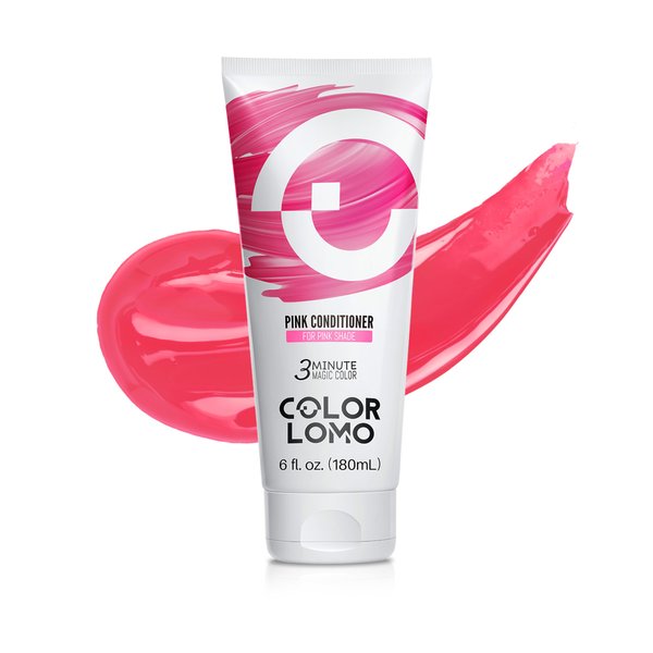 Color Depositing Conditioner - 6 oz Semi Permanent Hair Color with Shea Butter & Almond Oil - Color Conditioner Depositing Hair Mask - Vegan, Paraben, Ammonia & Sulfate Free - Pink
