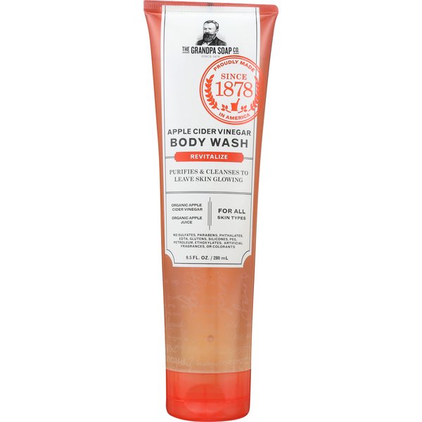 The Grandpa Soap Company Apple Cider Vinegar Body Wash to Revitalize, Sulfate Free, Natural, Cruelty Free, 9.5 Ounce (Pack of 1)