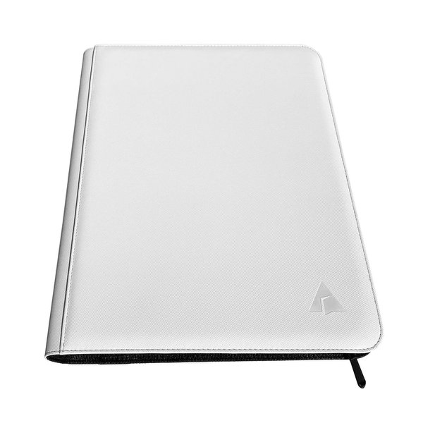 Rayvol Toploader Binder, Holds 252 Toploaders 9-Pocket Top Loader Card Storage Case, Ringless Double-Sided Pockets for Cards in 3 x 4'' Toploaders - White