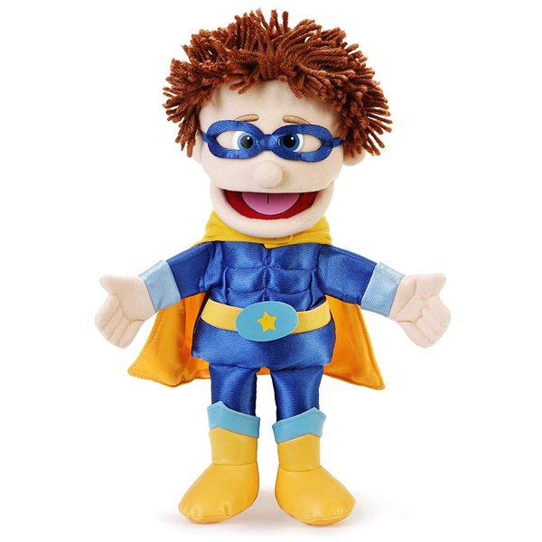 14" Superhero, Peach Boy, Hand Puppet