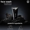 Black Wolf Men’s Charcoal Powder Face Wash, 5 Fl Oz - Facial Cleanser Removes Unwanted Impurities from Your Skin and Soothes Irritation