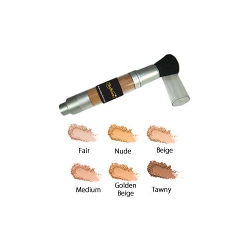 ShaBoom Beauty Mineral Foundation Loose Powder Makeup SPF 15 Sunscreen, Oil Free Talc Free Paraben Free Cruelty Free, Natural Lightweight Coverage for All Skin Types (Wand Applicator)