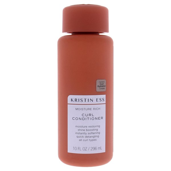 Kristin Ess Hair Moisture Rich Curl Conditioner for Curly + Wavy Hair, Curly Hair Product, Detangler, For Dry Damaged Hair, Vegan, Sulfate, Paraben and Silicone Free, Color + Keratin Safe, 10 fl. oz.