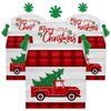 Big Dot of Happiness Merry Little Christmas Tree - Treat Box Party Favors - Red Truck Christmas Party Goodie Gable Boxes - Set of 12