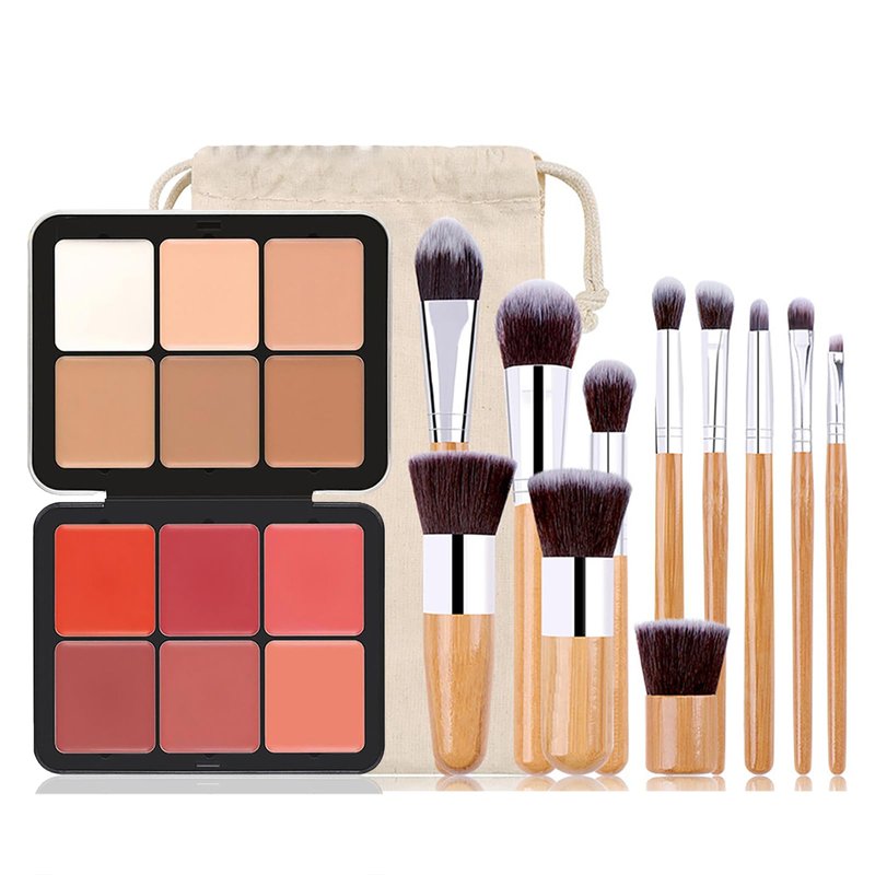 Joyeee Cream Concealer Palette/Blush Palette Kit, 2 In One Blendable ...