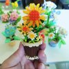 ALITTDRE Flowers Building Blocks Sets, Office Home Decor Bonsai, Micro Flower Toys Building Set, Gifts for Mothers, Valentines, Birthdays, Adult & Kid (Sunflowers)