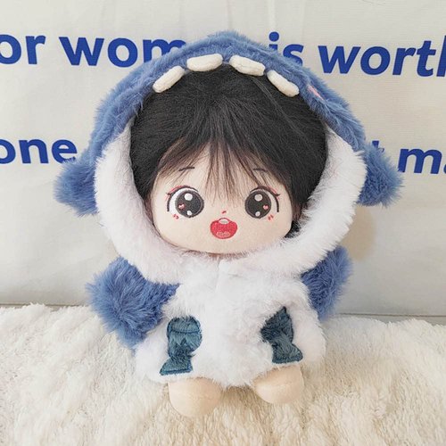 niannyyhouse 20cm Plush Doll Clothes Shark Hoodie Shoes 8in Doll Accessories