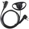 TENQ® D Shape Earpiece Headset PTT for Two Way Radio Walkie Talkie 2 Pin Motorola (10 Packs)