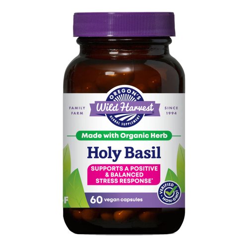 Oregon's Wild Harvest Organic Holy Basil Herbal Supplement, 60 Count