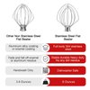 K5A Stainless Steel 6-Wire Whip Attachment for KitchenAid Bowl-Lift Mixer 5 Quart Bowl, Stainless Steel Whisk Replacement for Kitchen Aid Mixer, Dishwasher Safe, Egg Heavy Cream Beater.