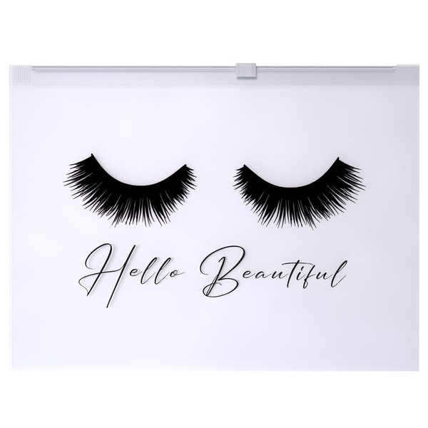 BRAWNA 60 Pck Lash Extension Aftercare Bags - Eyelash Makeup Bags - Cosmetic Bags - Eyelash Extension KIt Supplies Set - Lipstick Travel Pouch - Cute Lip Gloss Bags - size 6x8