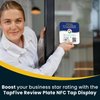 Tap Google Review Plate (5-Pack) by TapFive - Tap for Instant Reviews - All Phones Compatible - Reusable Smart Tap NFC & QR - 4"x 4" - DigiFeel & Zappy Fast - Mount Anywhere 3M Adhesive (5 Plates)