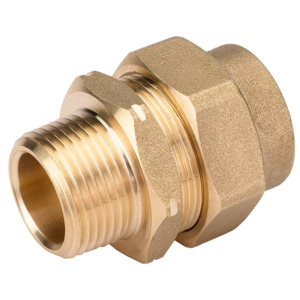 HomeFlex 11-436-007 3/4-Inch Brass Corrugated Stainless Steel Tubing x MIPT Male Adapter