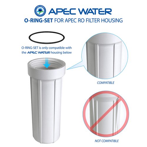 APEC Replacement ORing for ROES-50 3.5" OD Reverse Osmosis Water Filter Housings, O-Ring (3 pcs O-Ring-Set-A)