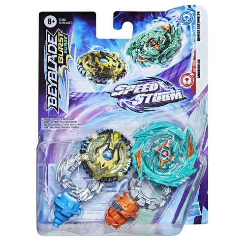 Beyblade Burst Surge Speedstorm Demise Satomb S6 and Anubion A6 Spinning Top Dual Pack - 2 Battling Game Top Toy for Kids Ages 8 and Up