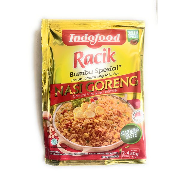 Indofood - Instant Seasoning MIX for - Nasi Goreng - Oriental Fried Rice - 6 x 1.7 Oz. / 50 G - Product of Indonesia