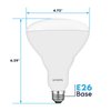 Luxrite BR40 LED Light Bulbs, 85W Equivalent, 3500K Natural White, Dimmable, 1100 Lumens, LED Flood Light Bulb, 13W, E26 Medium Base, Indoor/Outdoor - Perfect for Office and Recessed Lighting (2 Pack)