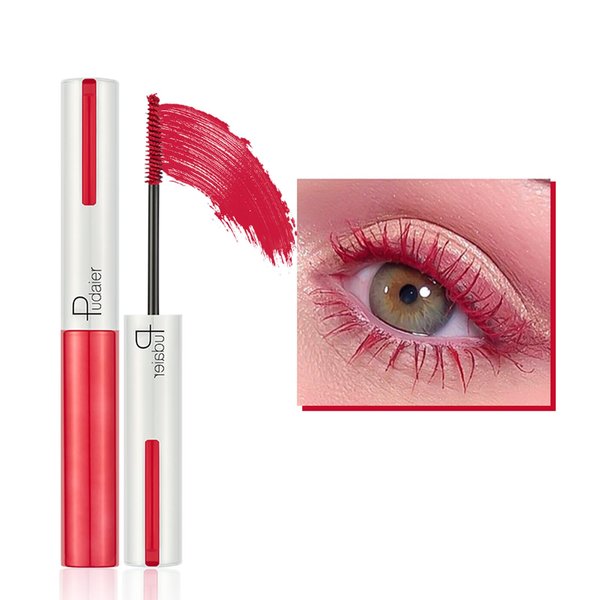 Kyannkara Washable Mascara Eye Makeup, Lengthening Mascara Volumizing Mascara Mascara Makeup Red