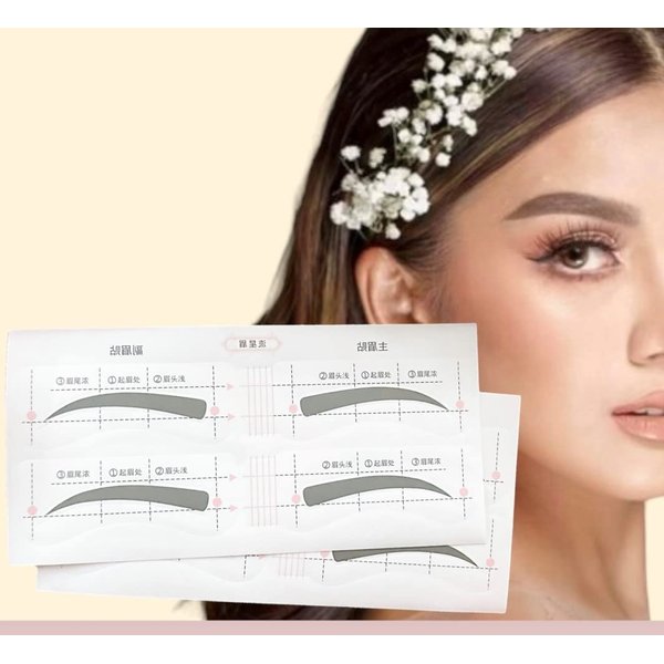 ONE STYLE/SHAPE SELF ADHESIVE [26-PIECES] EYEBROW STENCIL, HANDS FREE SHAPER, & MAKEUP | NATURAL LOOK & PERFECT EYEBROWS SHAPE EVERYTIME!