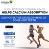 Renew Actives D3 K2 Supplement with Coconut Oil - Promotes Immune Function & Bone Health & Teeth - Enhances Calcium Absorption - 120 Softgels