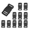 CooBigo 10pcs 1/2"(12.5mm) Side Release Buckles Plastic Black Quick Adjustable Buckle For Backpack Strap DIY Pets Collar Accessory