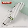 FUPUAII Wide Tooth Comb, Silver-Plated Surface, Combs for Women, Anti-Static, Metal Detangling Comb, Round Head for Scalp Massage, Bamboo Shape