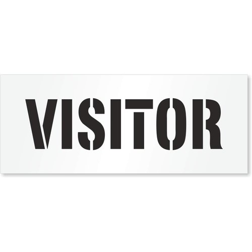 SmartSign 12 x 30 inches Visitor Reusable Stencil with 6" Letter Height, 63 Mil Plastic, Easy to Wash, for Parking Lots, Schools, Hospitals, Event Venues, Office Buildings, USA Made