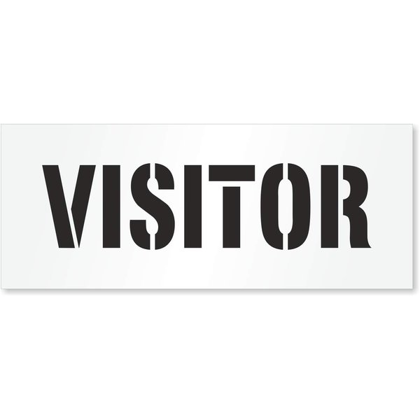 SmartSign 12 x 30 inches Visitor Reusable Stencil with 6" Letter Height, 63 Mil Plastic, Easy to Wash, for Parking Lots, Schools, Hospitals, Event Venues, Office Buildings, USA Made