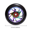 Z-FIRST 2Pcs 100 mm Pro Stunt Scooter Wheels with ABEC 9 Bearings for MGP/Razor/Lucky/Envy/Vokul Pro Scooters Replacement Wheels (Rainbow)