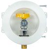 Water-Tite 88106 Mini Round Gas Outlet Box - 1/2-Inch Valve for Iron Pipe, White Plastic
