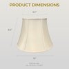 Royal Designs BS-708U-10BG Modified Bell Lamp Shade, Beige, 6.5 x 10 x 8.5, UNO Floor Lamp
