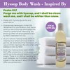 BIBLE N Beautyoils Cleanse Me With Hyssop Natural Hair and Body Wash, Organic Hyssop Infused Shampoo and Body Wash for Nourishing and Refreshing Hair and Body Cleansing (Lavender and Chamomile)