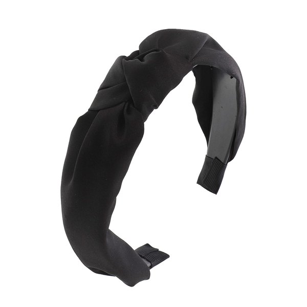 Satin Knot Headband for Women (Shimmer Black)