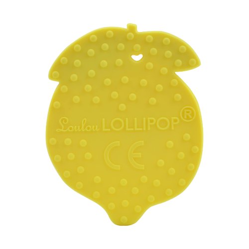 Loulou Lollipop Silicone Teether for Teething Baby Boy and Girl - Lemon