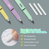 Catcan 3Pcs Everlasting Pencil Reusable, Exquisite Inkless Eternal Pencil Unlimited Writing Pen Erasable Infinite Pen with 6Pcs Replacement Nibs