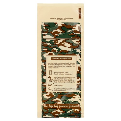 Mainca Wild Game Camo Print Freezer Bags ("NOT FOR SALE") - 1 Lb. Size - Package of 50