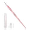 Acne Blackhead Blemish Remover Tools black head comedone extractor Pimple Popper extraction tools for estheticians (Pink)