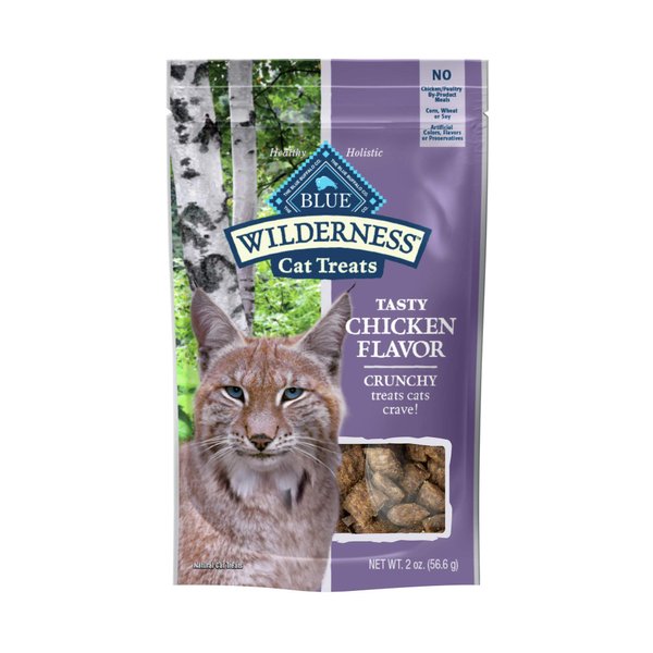 Blue Buffalo Wilderness Crunchy Cat Treats, Chicken 2-oz Bag (12 Pack)