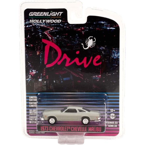 1973 Chevy Chevelle Malibu Matt Gray Drive (2011) Movie Hollywood Series Release 33 1/64 Diecast Model Car by Greenlight 44930 C
