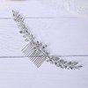 Rumtock Silver Rhinestones Beads Long Hair Comb for Women Girls Wedding Bridal Hair Piece Handmade Boho Hair Accessories