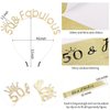 SuPoo 50th Birthday Sash and Crown Kit Gold 50 & Fabulous Birthday Headband Tiara 50th Birthday Decorations for Women 50th Birthday Gifts for Her 50 Year Old Happy Birthday Party Decorations