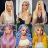 AHPAHP 613 13x6 Lace Front Wig Human Hair Straight Blonde Lace Front Wigs Human Hair 613 HD Lace Frontal Wig Blonde Wig Human Hair 200% Density 28inch