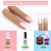 Silicone Practice Fingers for Acrylic Nails, Bendable Fake Nail Training Finger Manicure DIY Nail Art (3-2pcs)