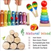 LOOIKOOS Toddler Musical Instruments,Wooden Percussion Instruments for Baby Kids Preschool Educational Musical Toys Set Boys and Girls with Carrying Bag