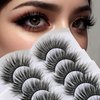 CHUN-YAN False Eyelashes Fluffy Faux Mink Lashes 8D Wispy Lashes 7 Pairs Pack Dramatic Long Thick Volume Fake Eye Lash Multipack