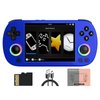 RG40XX H Retro Handheld Game Console 4.0-inch IPS Screen Linux System Game Player 64GB Card Preloaded 5000+ Games RGB Lighting 3200mAh Battery(RG40XX H-Blue)