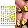 IDDFEVE 12 Sheets Abstract Smiling Face & Evil Eye Nail Art Stickers, 3D Funny Nail Decals Self-Adhesive Designs