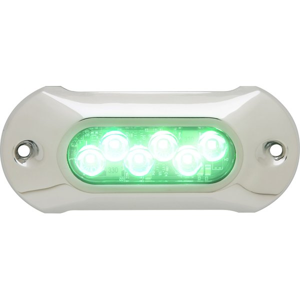 Attwood 65UW06G-7 Lightarmor Ultra-Bright 6-LED 1,650 Lumen Underwater Light, Tactical Green