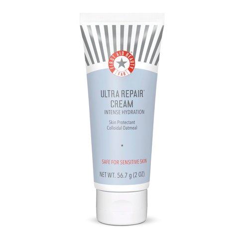 First Aid Beauty Ultra Repair Cream Intense Hydration Moisturizer for Face and Body – Rich Whipped Texture Strengthens Skin Barrier + Instantly Relieves Dry, Distressed Skin + Eczema – 2 oz Travel Siz